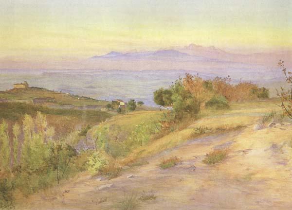 Mattew Ridley Corbet,ARA Volterra,looking towards the Pisan Hills (mk46) France oil painting art